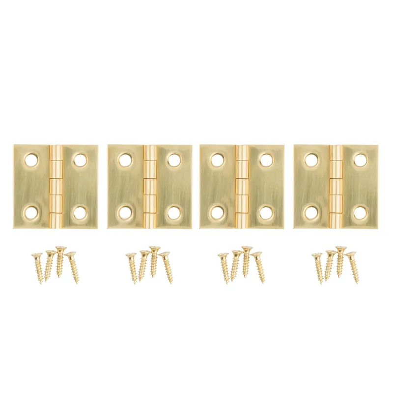 National Hardware 1 In. L Solid Brass Door Hinge 4 Pk
