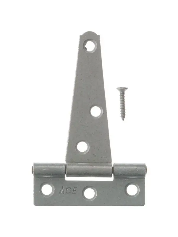 Ace 3 In. L Galvanized Steel Light Duty T Hinge 2 Pk