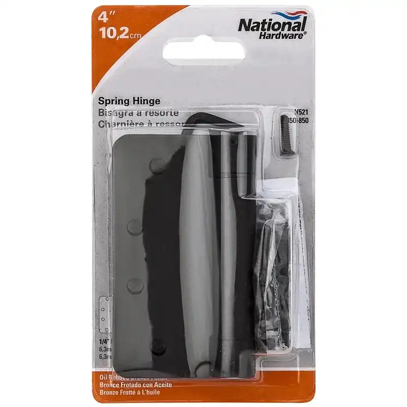 National Hardware 4 In. L Oil Rubbed Bronze Spring Hinge 1 Pk
