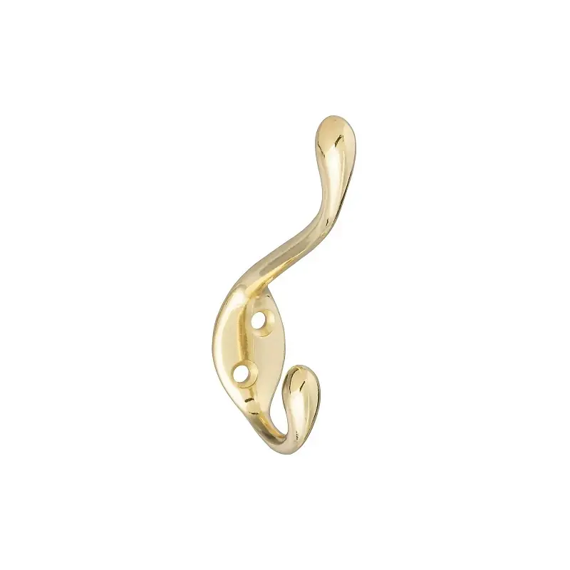 National Hardware 4.59 In. L Brass Gold Zinc Heavy Duty Garment Hook 35 Lb. Cap. 1 Pk