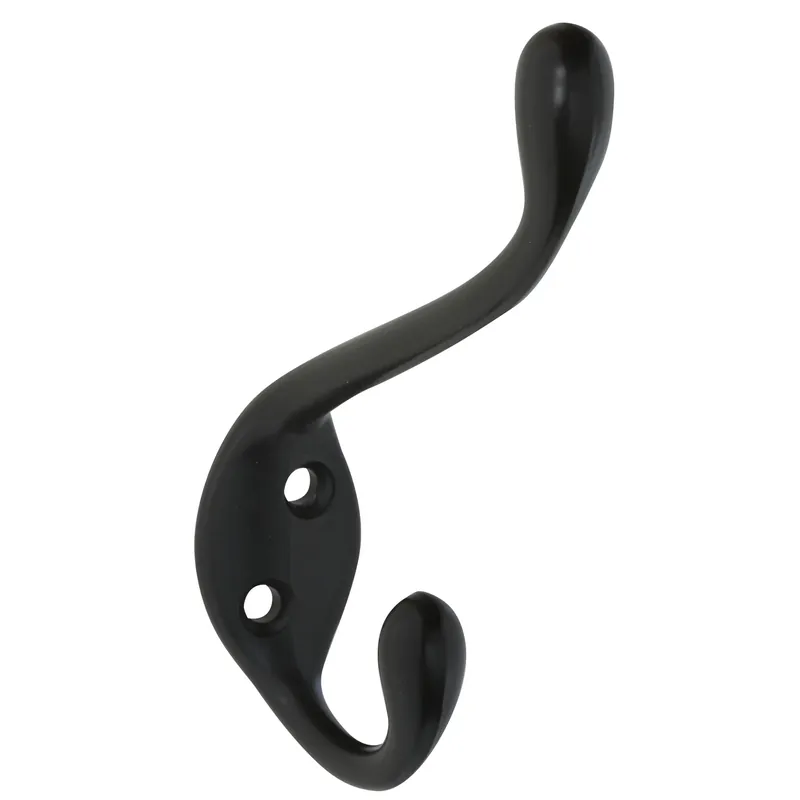 National Hardware 4.59 In. L Oil Rubbed Bronze Black Zinc Decorative Ball Tip Heavy Duty Garment Hoo