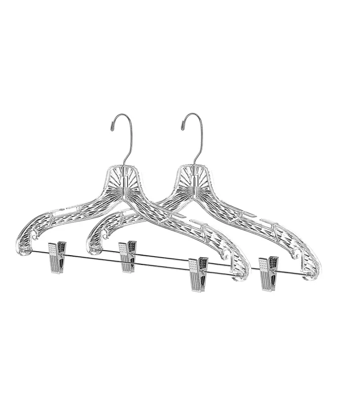 Whitmor 9.5 In. H X 16.75 In. W X 1 In. L Plastic Clear Suit Hanger 2 Pk