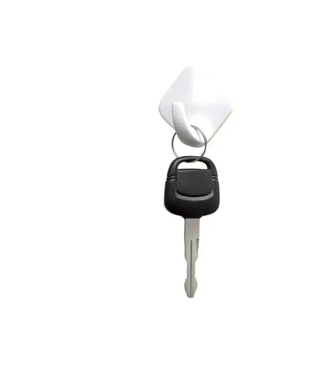 Spectrum 1-3/4 In. L White Plastic Small Magnetic Dianond Hook 4 Pk