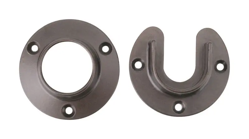 Closet Rod Pole Socket Set, Bronze, Pr.