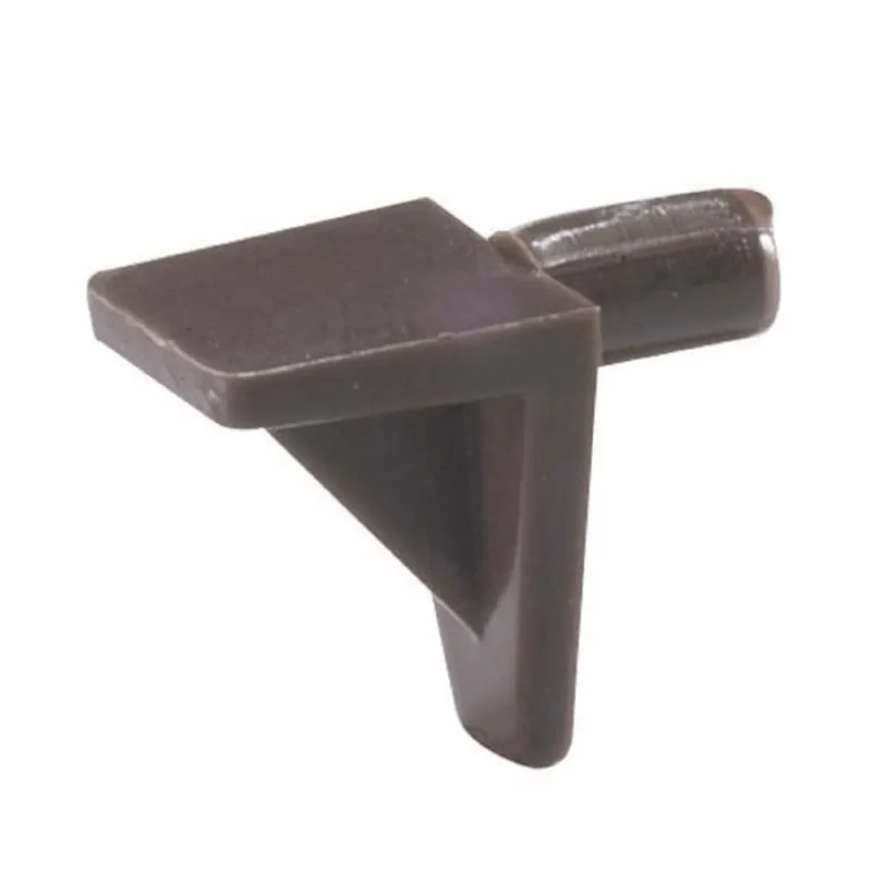 Onward Brown Plastic Shelf Clips – 8‑Pack, 0.6" × 0.39" (HxWxD)