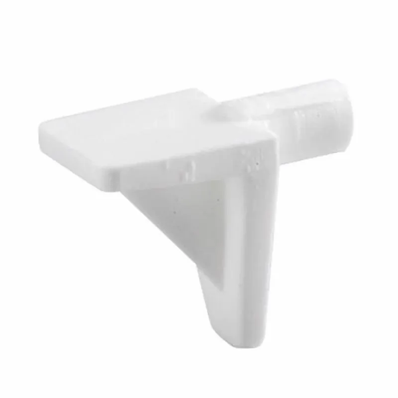 Onward White Plastic Shelf Clips – 8‑Pack, 0.6" × 0.39"