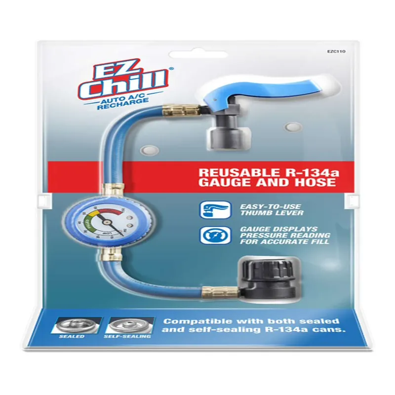 R-134a Reusable Recharge Gauge And Hose Kit - Model Ezc110-4