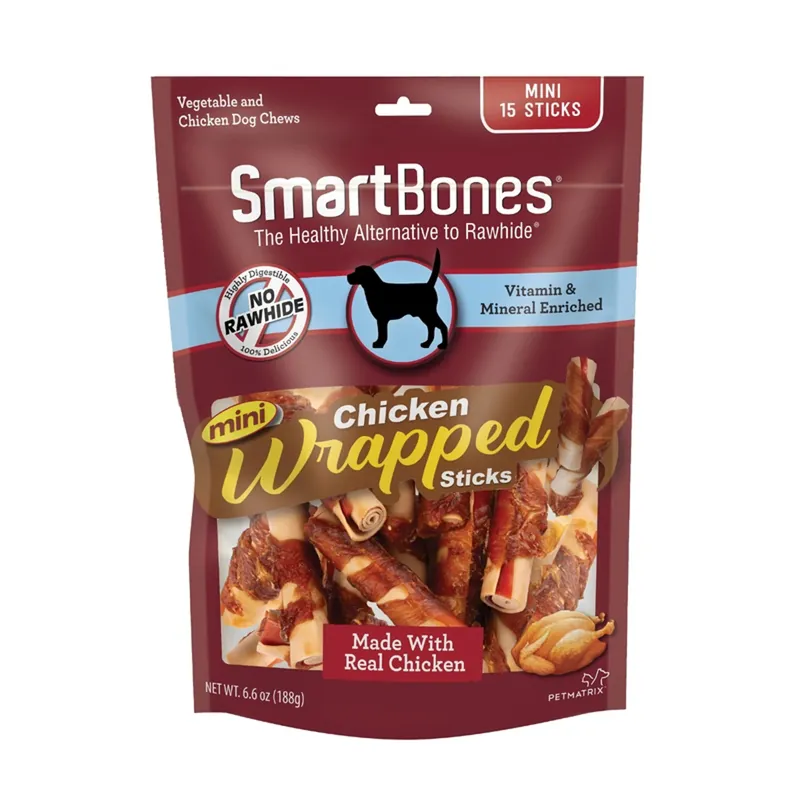 SmartBones Chicken & Vegetables Chews For Dogs 6.6 Oz 15 Pk