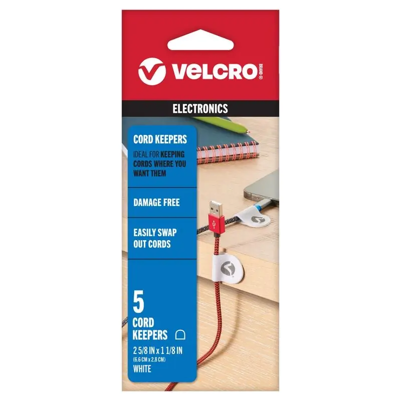 VELCRO Brand Mini Nylon Cord Organizer 2.63 In. L 5 Pk