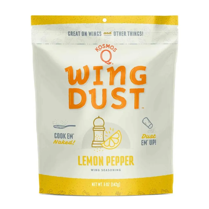 Wing Dust Lemon Pepper Seasoning 5 Oz - Bbq Flavor Enhancer