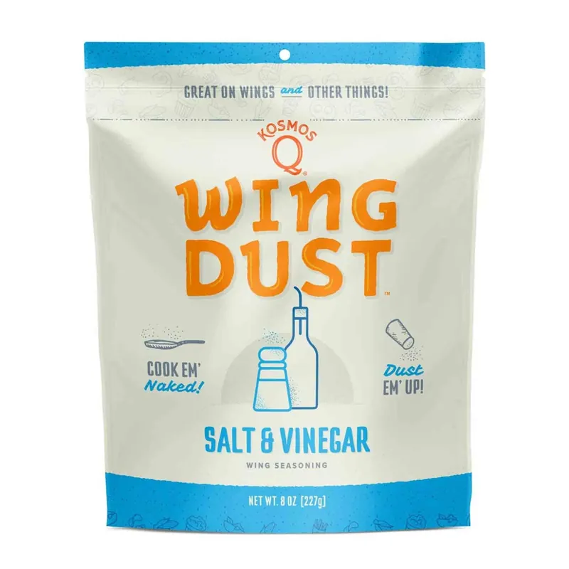 Wing Dust Salt & Vinegar Bbq Seasoning 8 Oz - Perfect For Wings And More