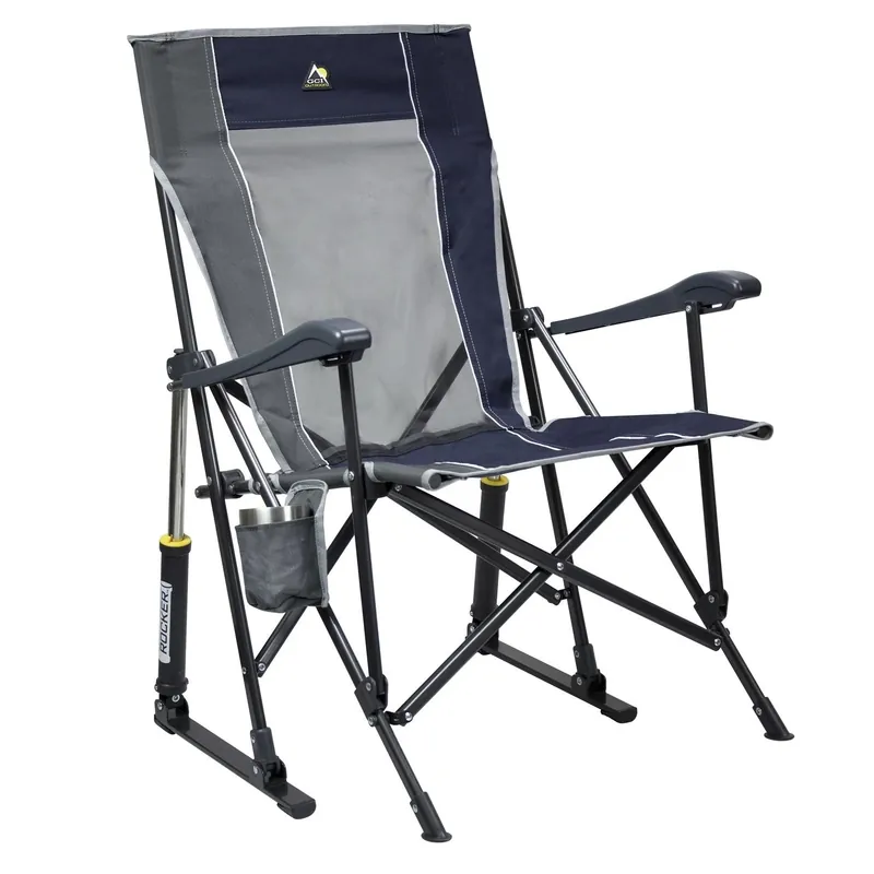 Gci Outdoor Midnight Roadtrip Folding Rocker With Spring Action Rocking Technology