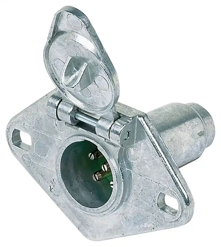6-round Heavy Duty Metal Vehicle Side Connector For Trailers