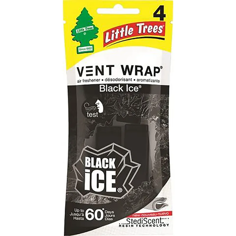 Little Trees Vent Wrap Black Ice Scent Car Air Freshener 4 Oz Solid 1 Pk