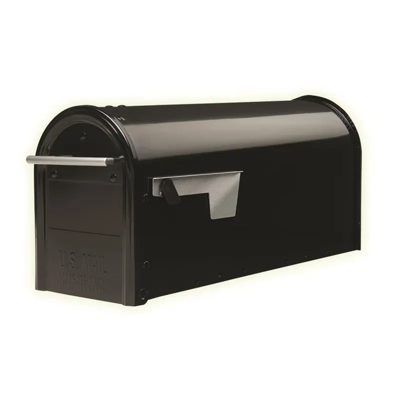 Black Steel Medium Post Mount Mailbox - Model Fm110bam