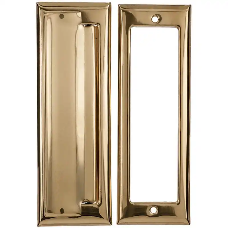 2.6875 In. W X 7 In. H Bright Brass Mail Slot With Mounting Hardware