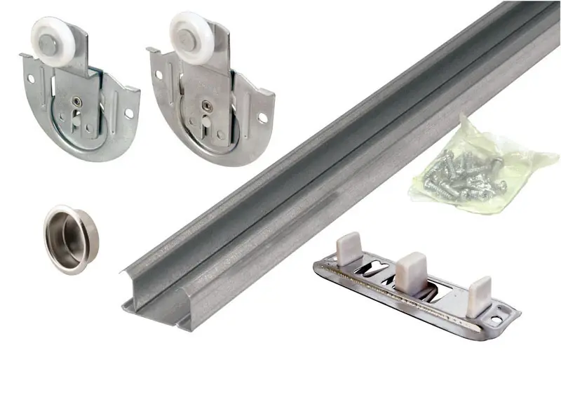 Prime-Line 96 In. L Galvanized Steel Bi-Pass Door Bumper 1 Pk