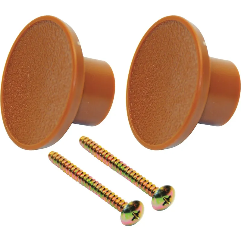 Bi-Fold Door Knob, Light Brown, 1-3/4 In., 2-Pk.