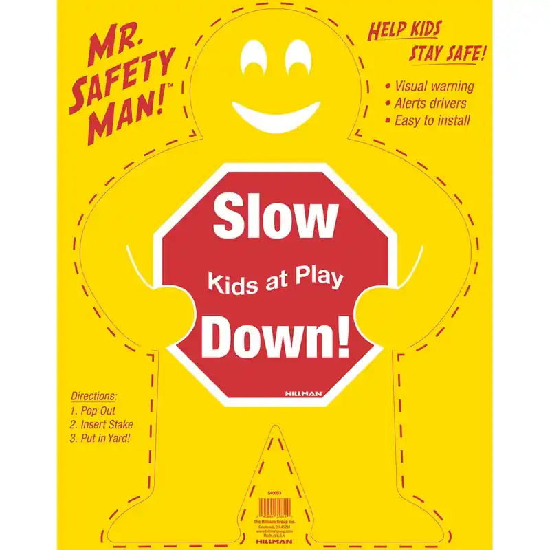 English Yellow Children At Play Sign 24 In. H X 19 In. W - Safety Sign