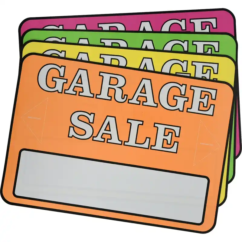 HILLMAN English Assorted Garage Sale Sign Kit 8 In. H X 12 In. W