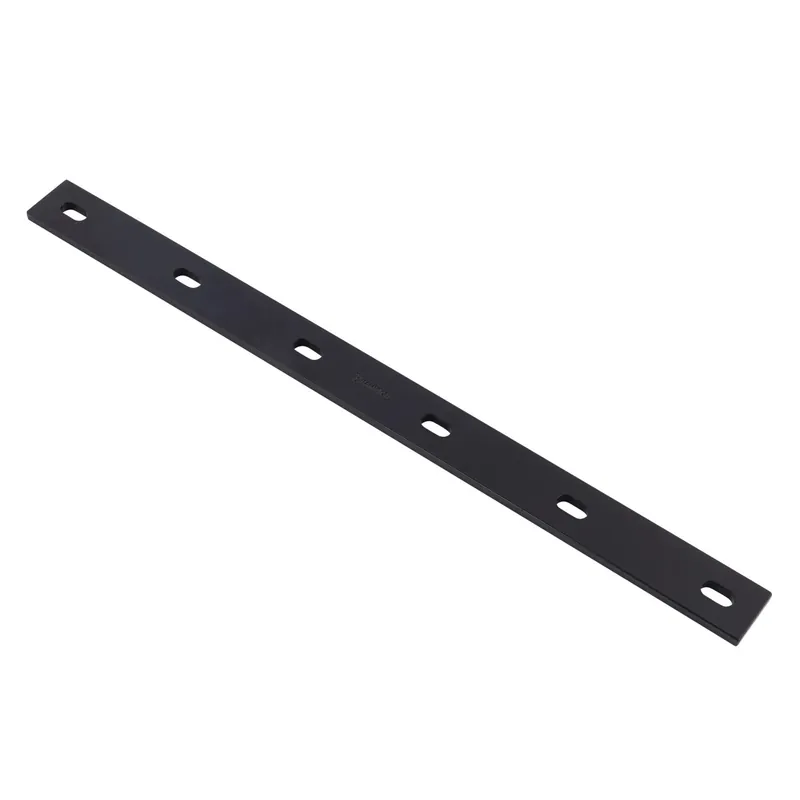 1/4 In. H X 1.5 In. W X 20 In. L Black Steel Mending Plate