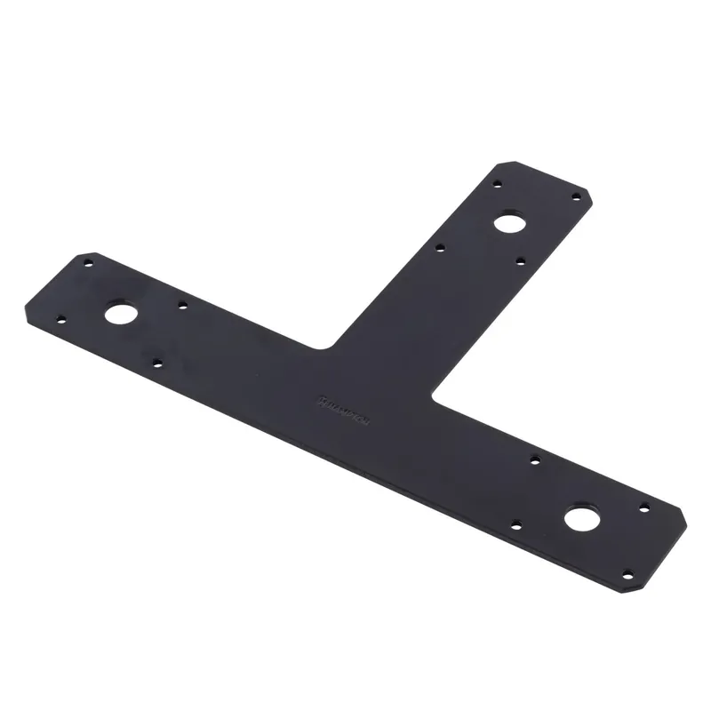 1/8 In. H X 8 In. W X 12 In. L Black Steel T-plate Reinforcement Hardware