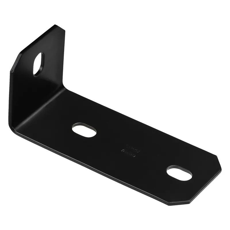 Corner Brace, Black Steel, 6.8 X 1/8 In.