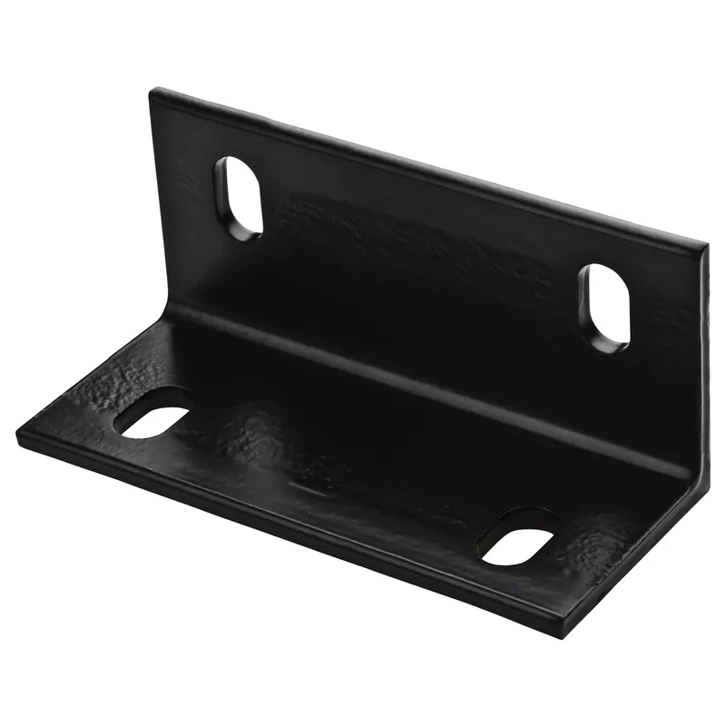 Corner Brace, Black Steel, 6.6 In.