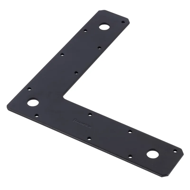 1/8 In. H X 9 In. W X 2 In. D Black Steel Corner Plate