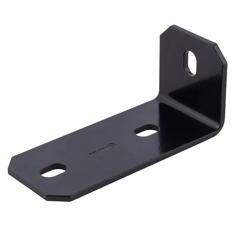 3 In. H X 6.5 In. W X 1/8 In. D Black Steel Inside/outside Corner Brace