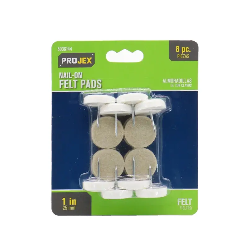 Projex Beige 1 In. Nail-On Felt Chair Glide 8 Pk