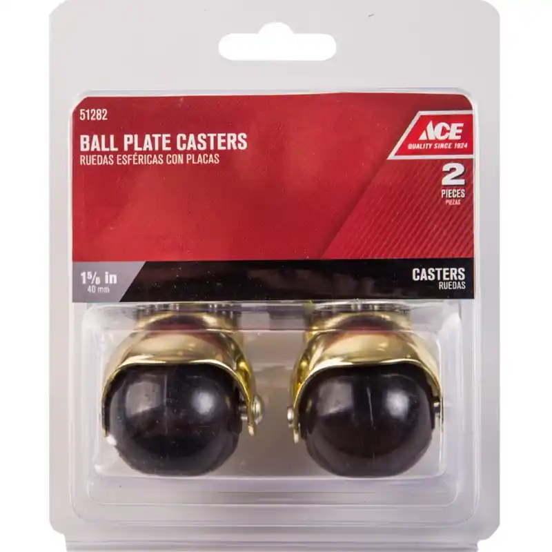 Ace 1-5/8 In. Dia. Swivel Hooded Ball Caster With Plate 75 Lb. 2 Pk