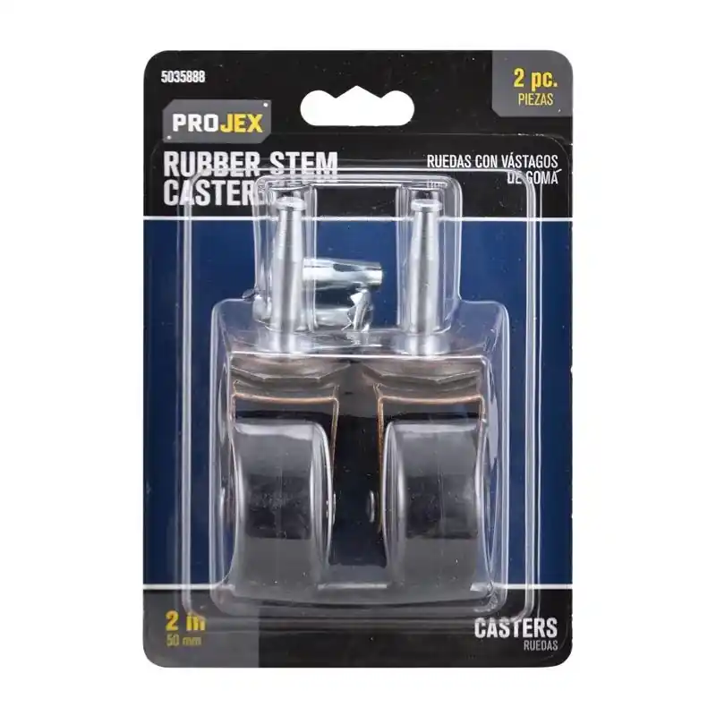 Projex 2 In. D Swivel Rubber Caster 80 Lb 2 Pk