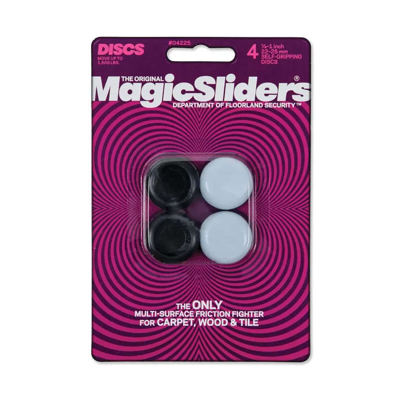 Magic Sliders Gray 1 In. Adhesive Plastic Floor Slide 4 Pk