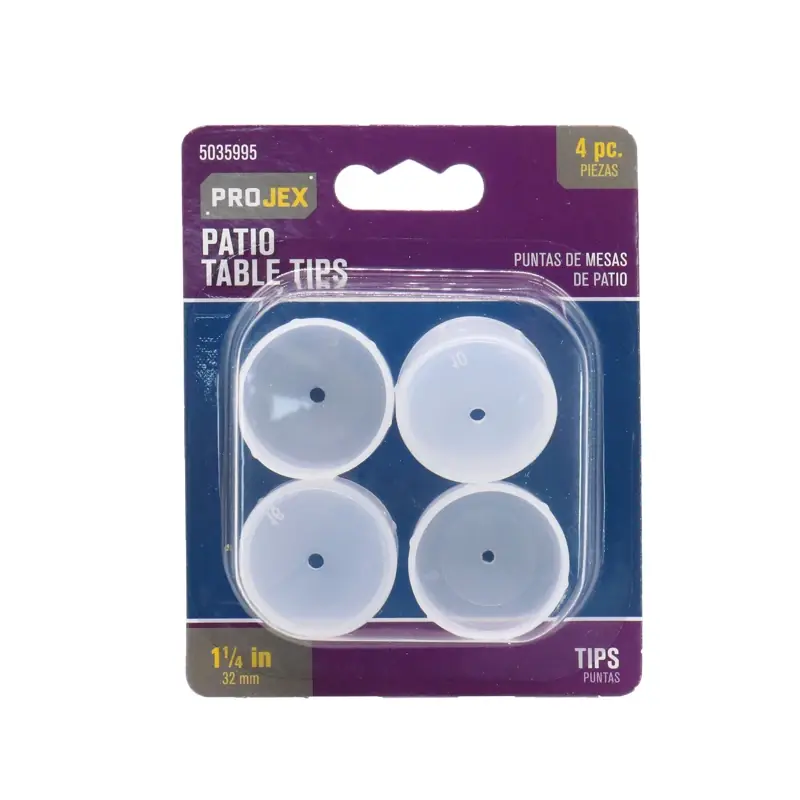 Projex Plastic Patio Table Tips Clear Round 1-1/4 In. W 4 Pk
