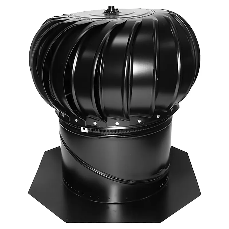 Black Aluminum 14-inch Internally Braced Roof Turbine Vent