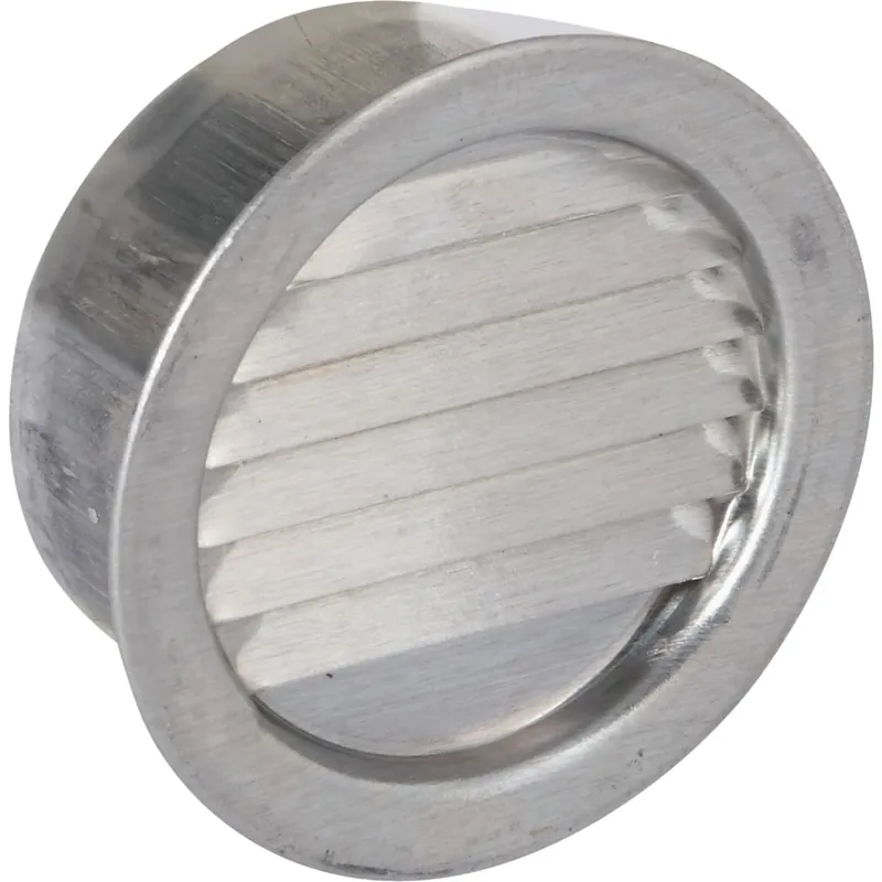 Air Vent 2 In. W X 2 In. L Mill Silver Aluminum Mini Louver