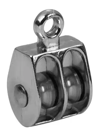 Rigid Eye Double Pulley, 3/4-In.