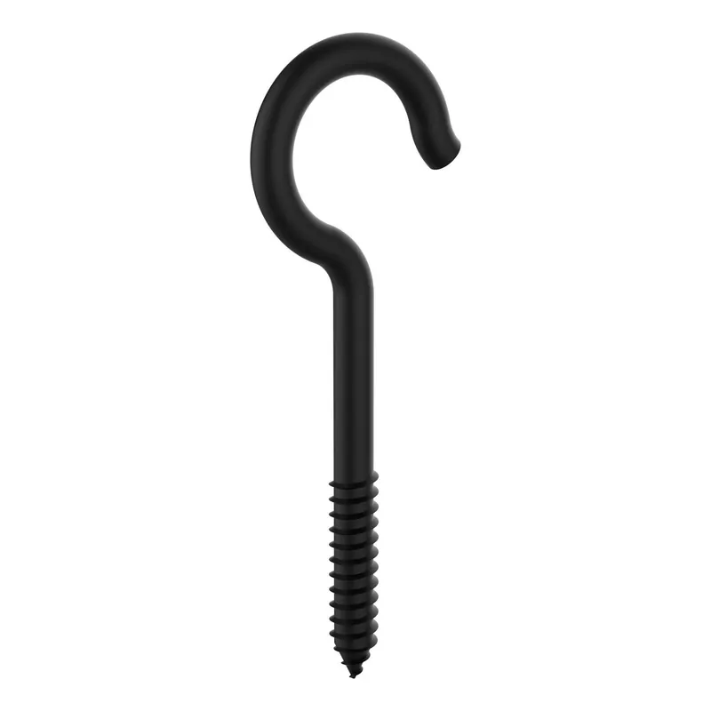 National Hardware Medium Storm Shine Black Steel 4-5/16 In. L Ceiling Hook 125 Lb 1 Pk