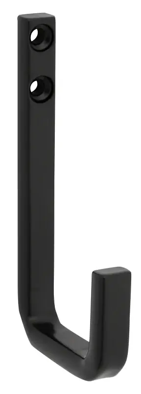 National Hardware Reed Large Matte Black Steel 4 In. L Hook 125 Lb 1 Pk