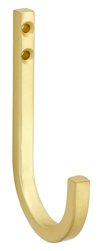 National Hardware Reed Medium Brushed Gold Steel 4 In. L Hook 60 Lb 1 Pk