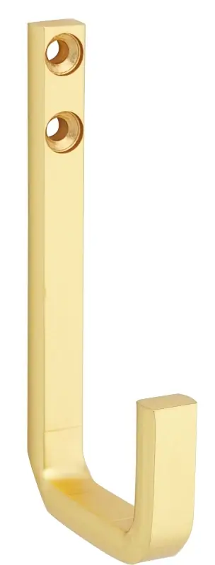 National Hardware Reed Medium Brushed Gold Steel 4 In. L Hook 60 Lb 1 Pk