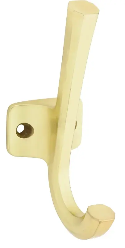 National Hardware Powell Medium Brushed Gold Aluminum 4-15/16 In. L Angled Hook 60 Lb 1 Pk