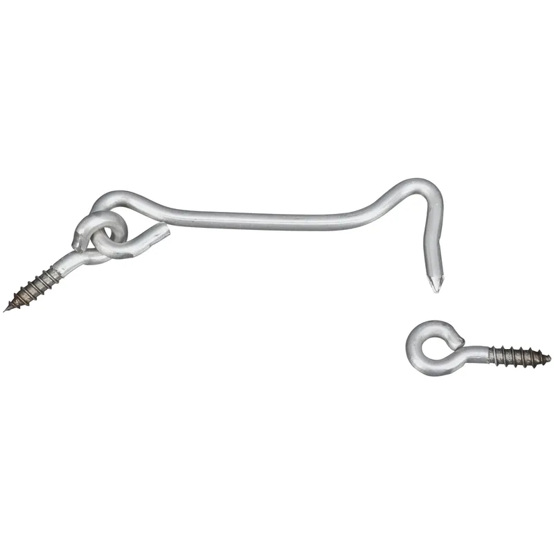 National Hardware Silver Stainless Steel 4 In. L Hook And Eye 1 Pk