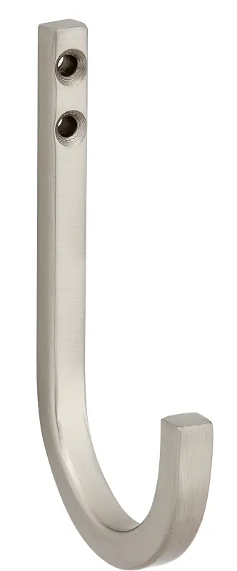National Hardware Reed Medium Satin Nickel Steel 4 In. L Hook 60 Lb 1 Pk