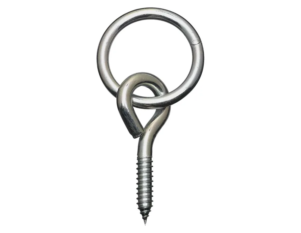 National Hardware Medium Zinc-Plated Silver Steel 3-1/2 In. L Rings W/Screw Eyes 160 Lb 1 Pk