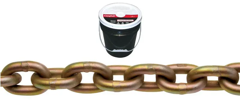 Chain 1/4 In. Oval Link Carbon Steel Transport Chain 150 Ft. Length