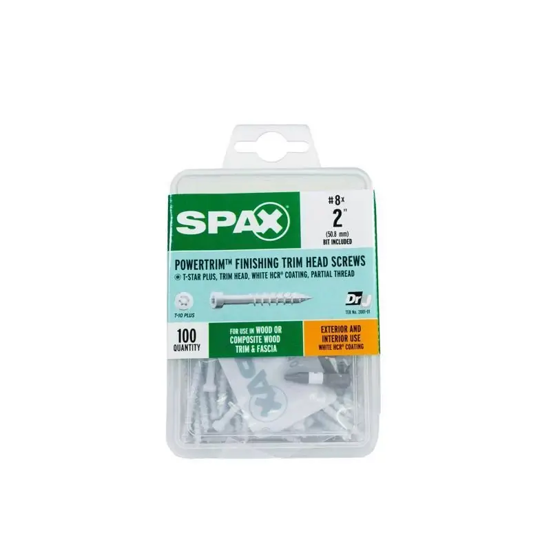 SPAX PowerTrim No. 8 Label X 2 In. L Star Trim Head Serrated Trim Screws