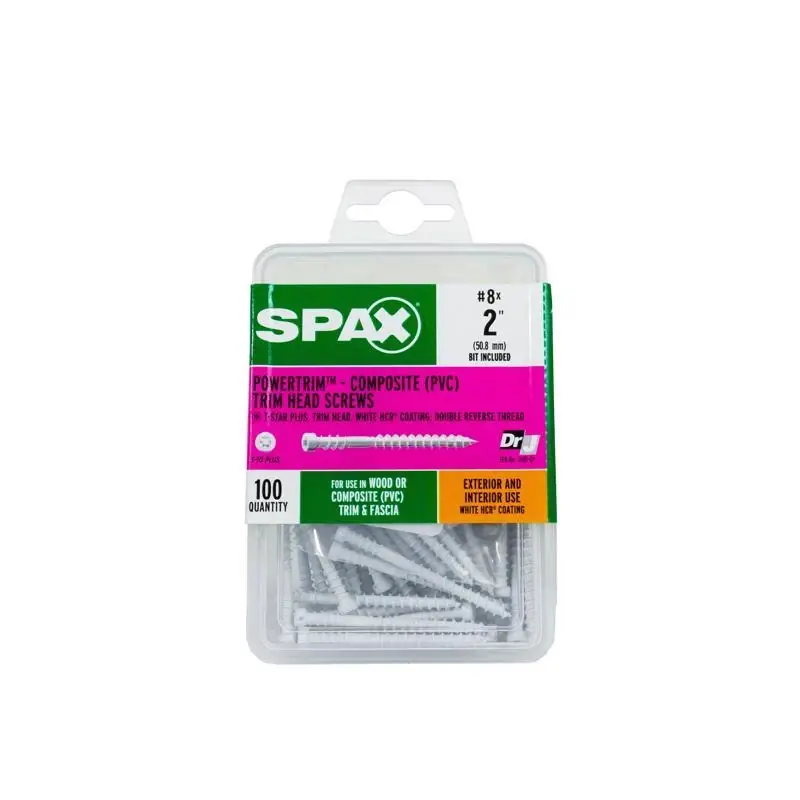 SPAX PowerTrim No. 8 Label X 2 In. L Star Trim Head Serrated Trim Screws