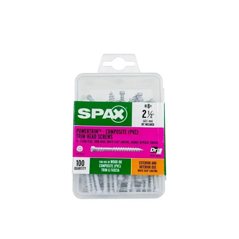 SPAX PowerTrim No. 8 Label X 2-1/2 In. L Star Trim Head Serrated Trim Screws